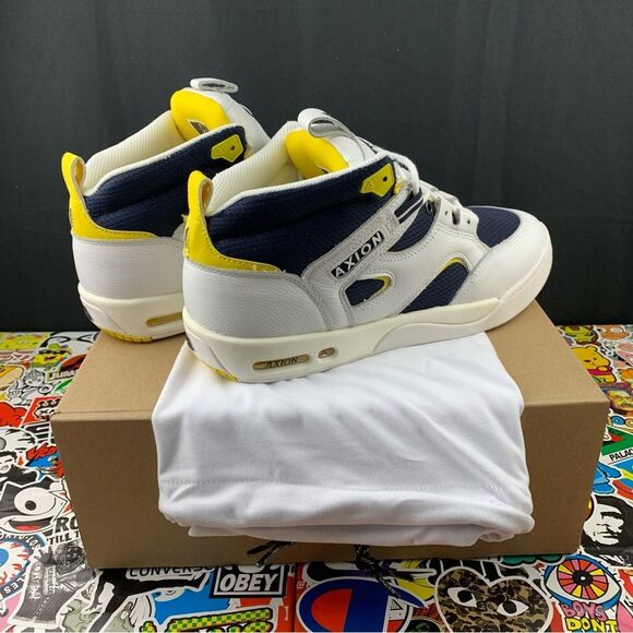 Axion Genesis Navy Yellow Skate Shoes Mens Various Sizes - Picture 2 of 16